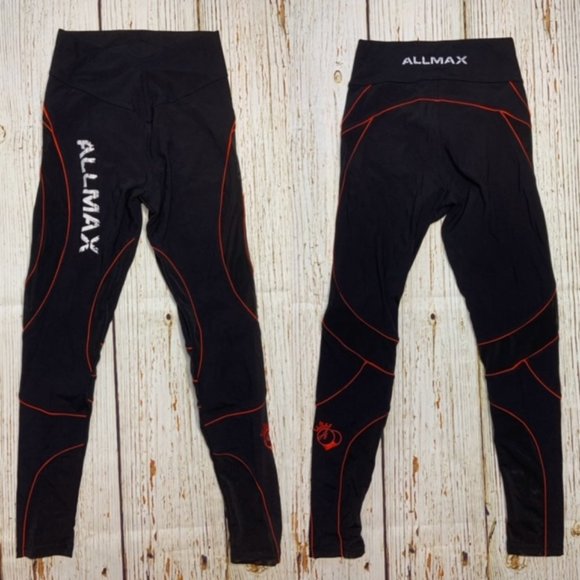 NWOT AllMax Workout Leggings W/ Sheer Detail - Picture 2 of 5